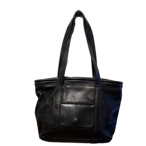 Black Leather Tote Bag